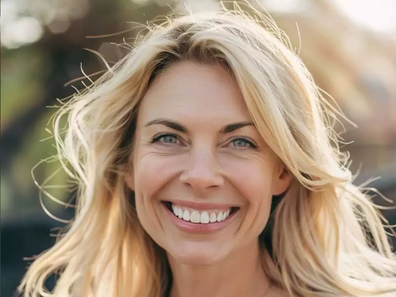 Woman smiling
